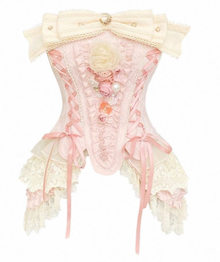 Dreamy Bow Corset & Cake Shorts Set