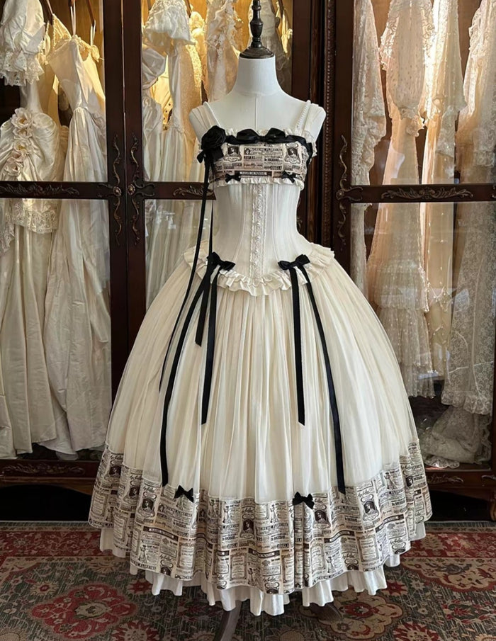Vintage Newspaper Lolita Dress