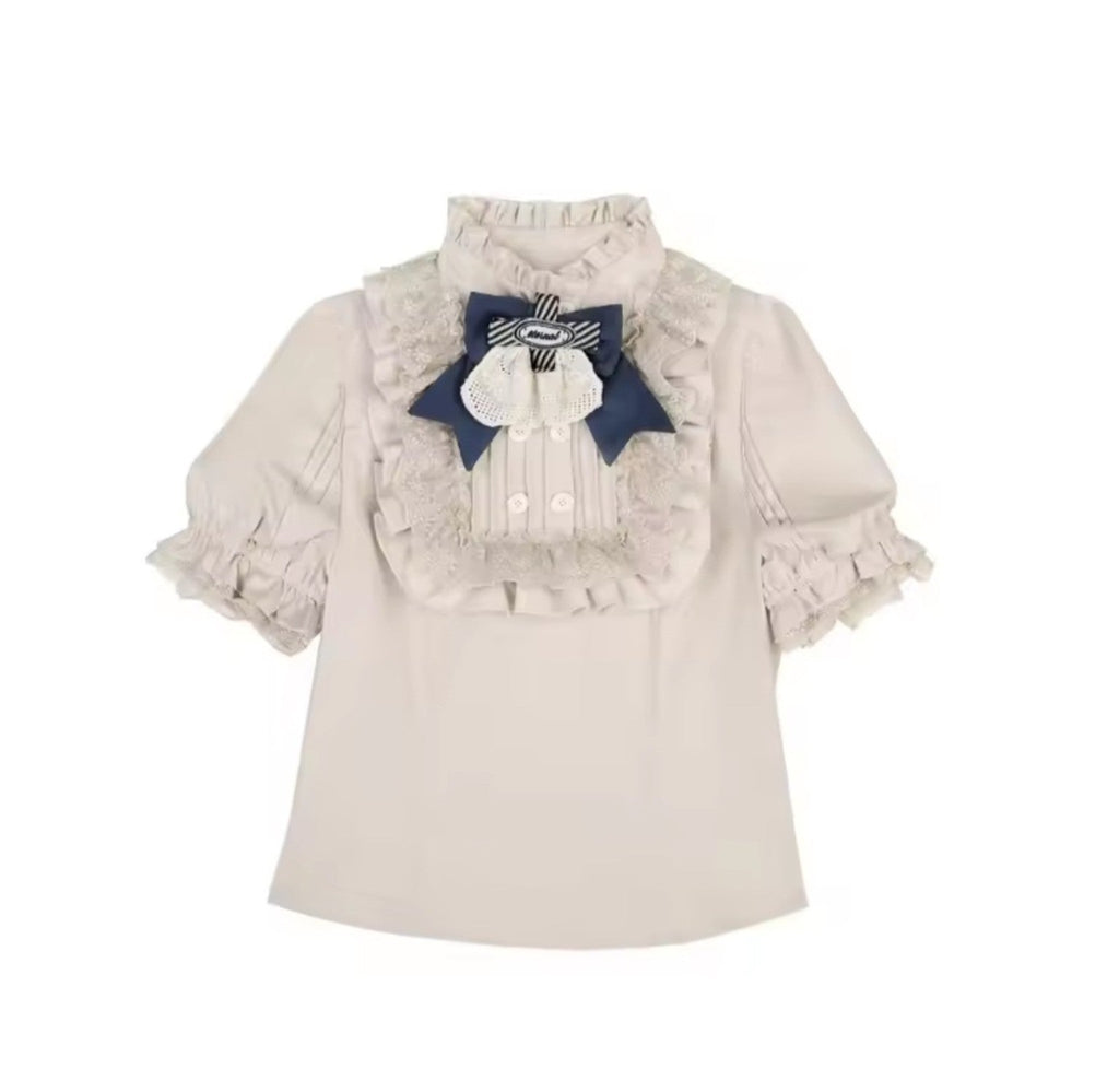 Clockwork Academy cream ruffle blouse