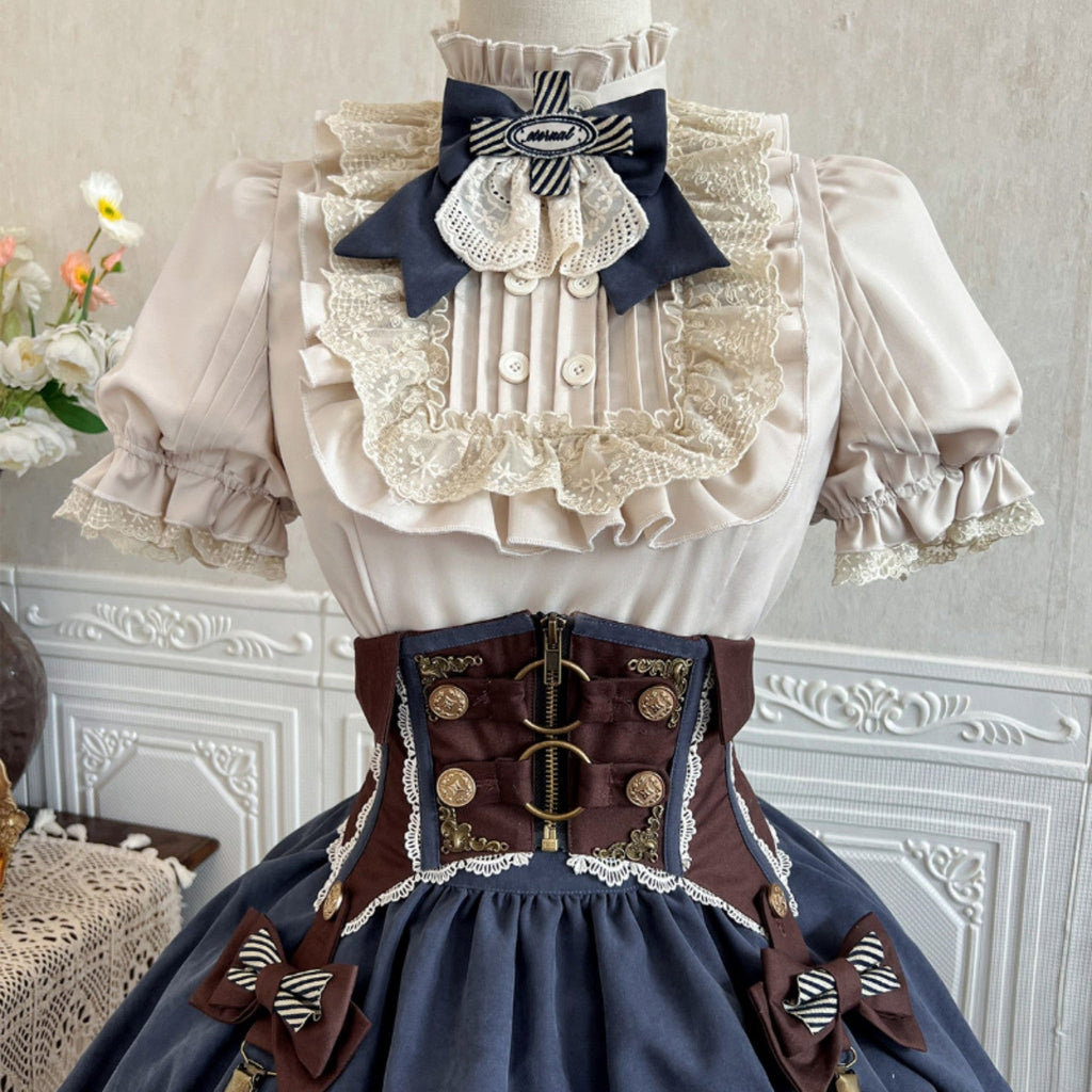 Clockwork Academy blouse and corset detail