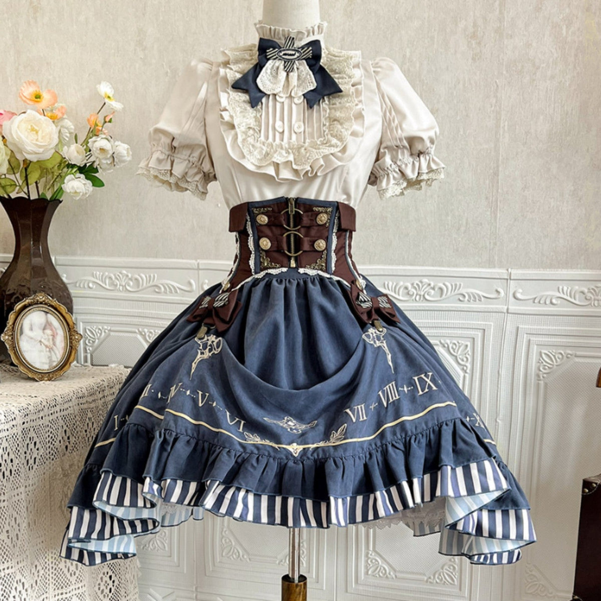 Clockwork Academy three piece Lolita set full outfit
