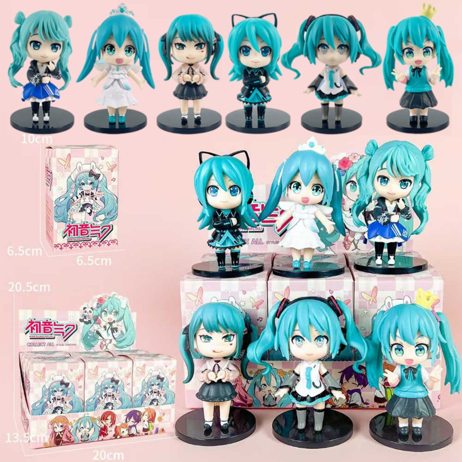Hatsune Miku Q Version Series figure lineup and blind box packaging
