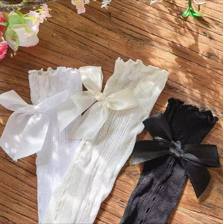 Lolita knee high bow socks product detail