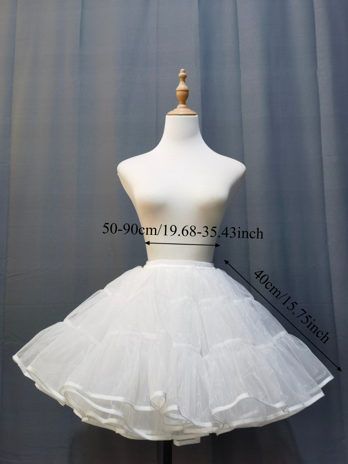 White 40 cm Lolita petticoat