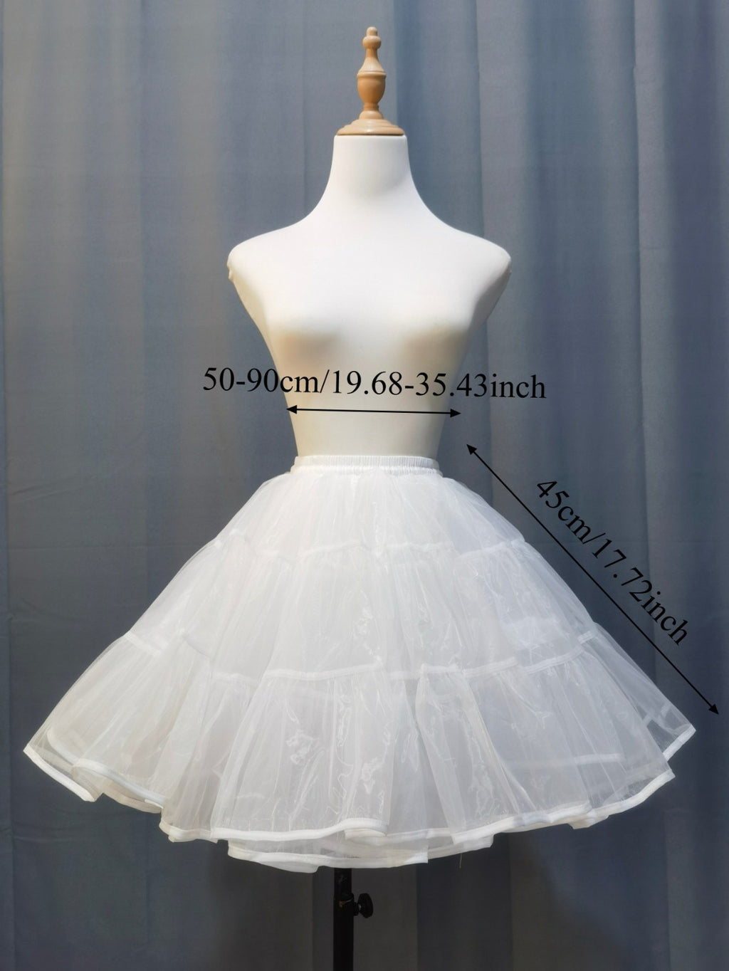 White 45 cm Lolita petticoat
