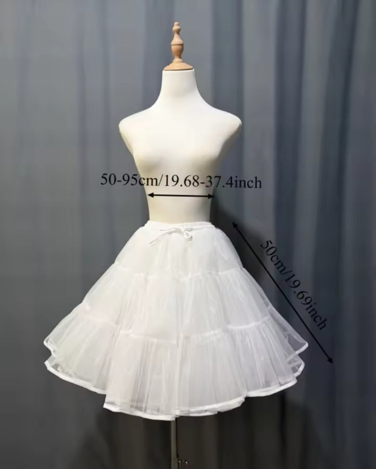 White 50 cm Lolita petticoat