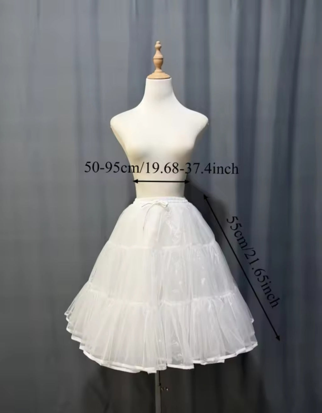 White 55 cm Lolita petticoat