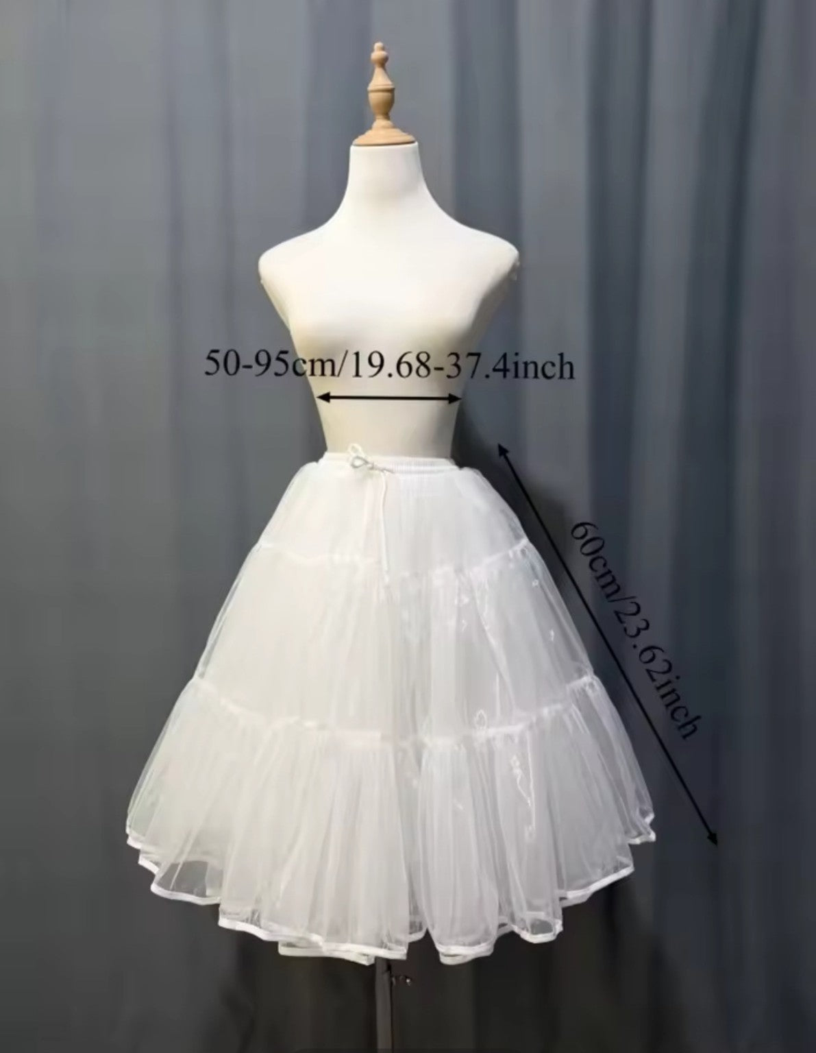 White 60 cm Lolita petticoat