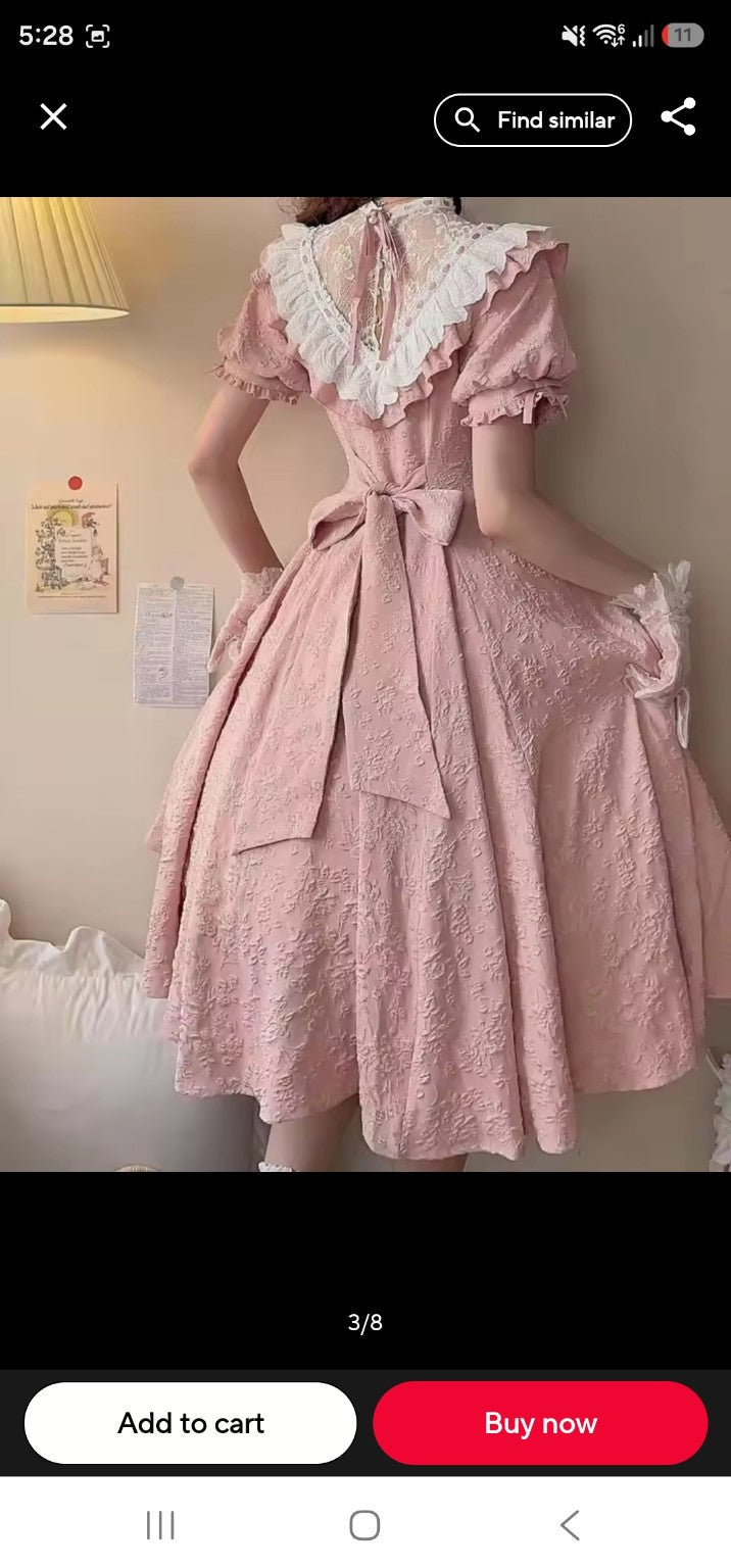 Pastel Garden Princess Dress pink styled front view