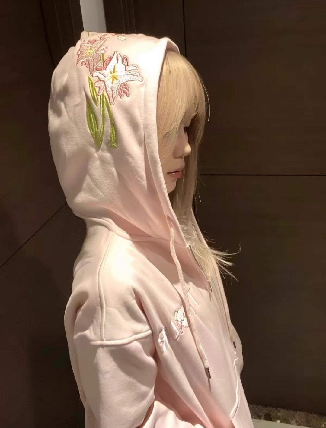 Iris Bloom Oversized Hoodie