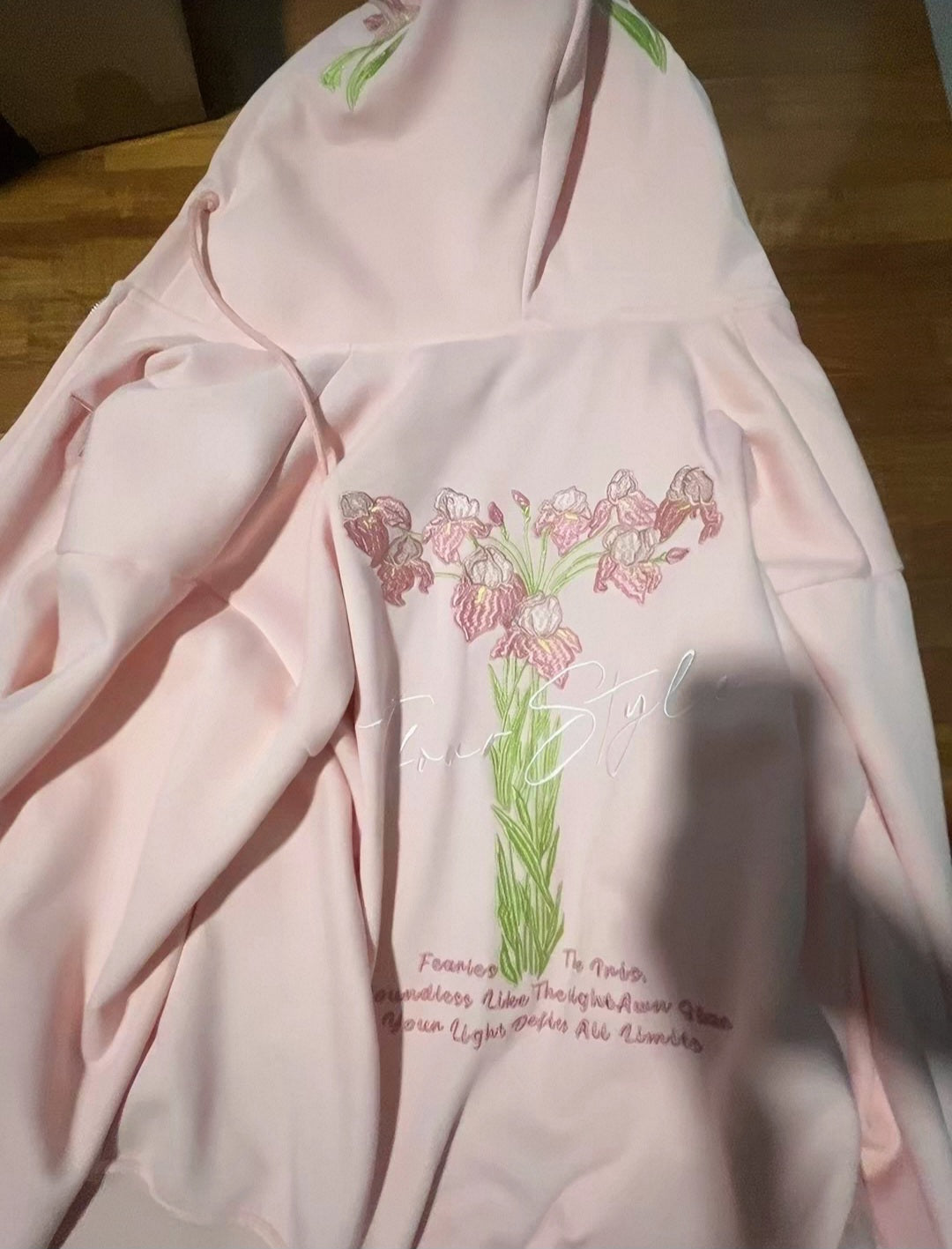 Iris Bloom Oversized Hoodie