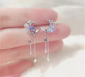 Moonlit Butterfly Drop Earrings