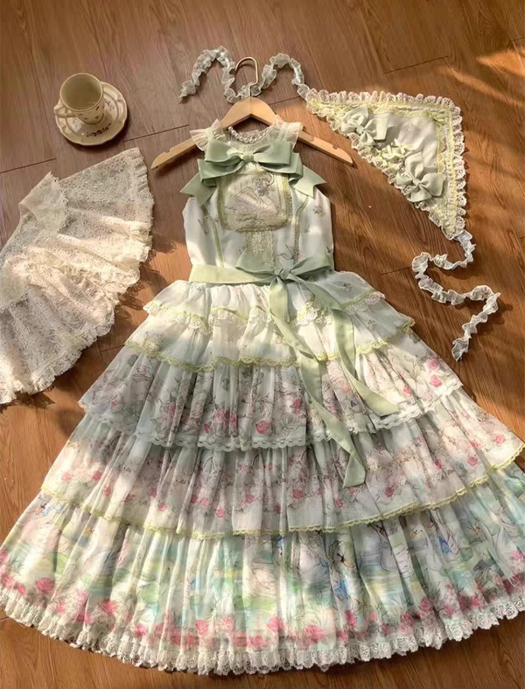 Swan Garden Lolita Dress Set