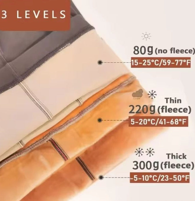 Thermal tights thickness guide